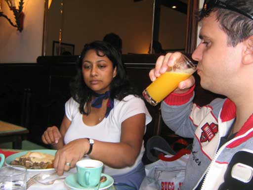 devki and joe at brunch