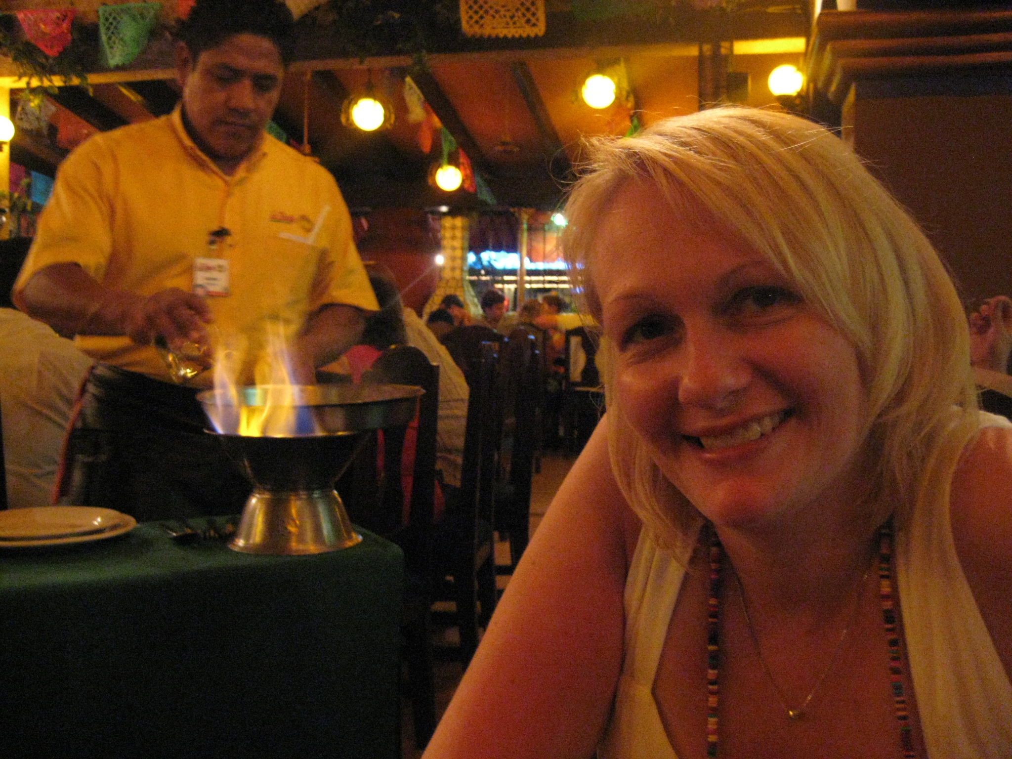 Laura w the bananas flambe